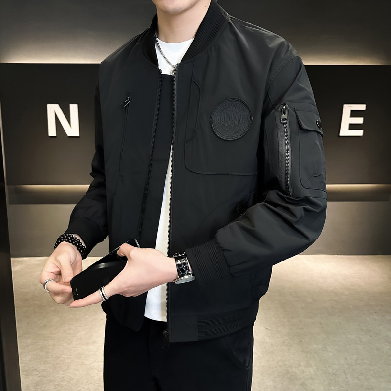 店主风男士飞行服外套2025新款棒球领潮牌工装夹克58126-P110,男装夹克,电商D246