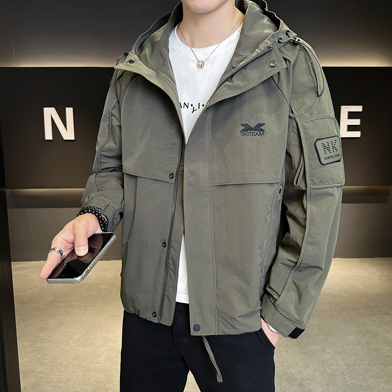 @店主-2025春秋装装冲锋衣连帽男立体裁剪工装夹克外套9803-P115,男装夹克,电商D246
