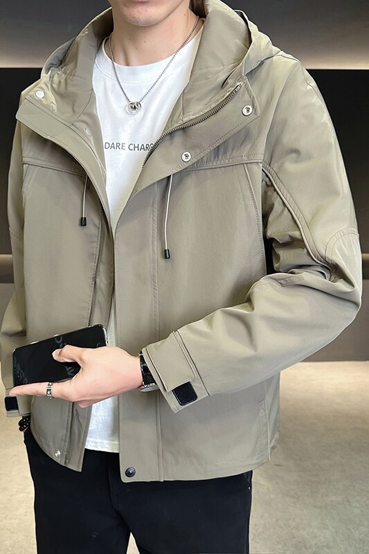 @店主风-冲锋衣春秋季工装连帽长袖夹克外套12502-P105控158,男装夹克,电商D246