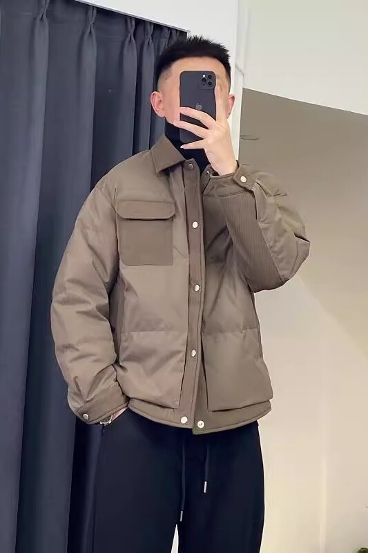 @新标有报告网图慎用羽绒服拼接男外套YR885-P195,男装羽绒服,电商D246