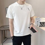 @店主2025新款设计男士高克重圆领短袖T恤半袖6682-P48，男装T恤，电商D246