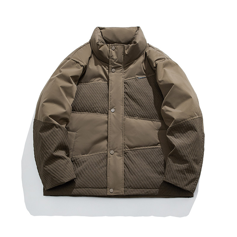 @标90绒肌理感特殊面料外套羽绒服潮流男拼接外套YR877-P260，男装羽绒服，电商D246