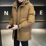 @店主风-新款中长款工装冲锋衣白鸭绒连帽羽绒服潮流1808-P190，男装羽绒服，电商D246