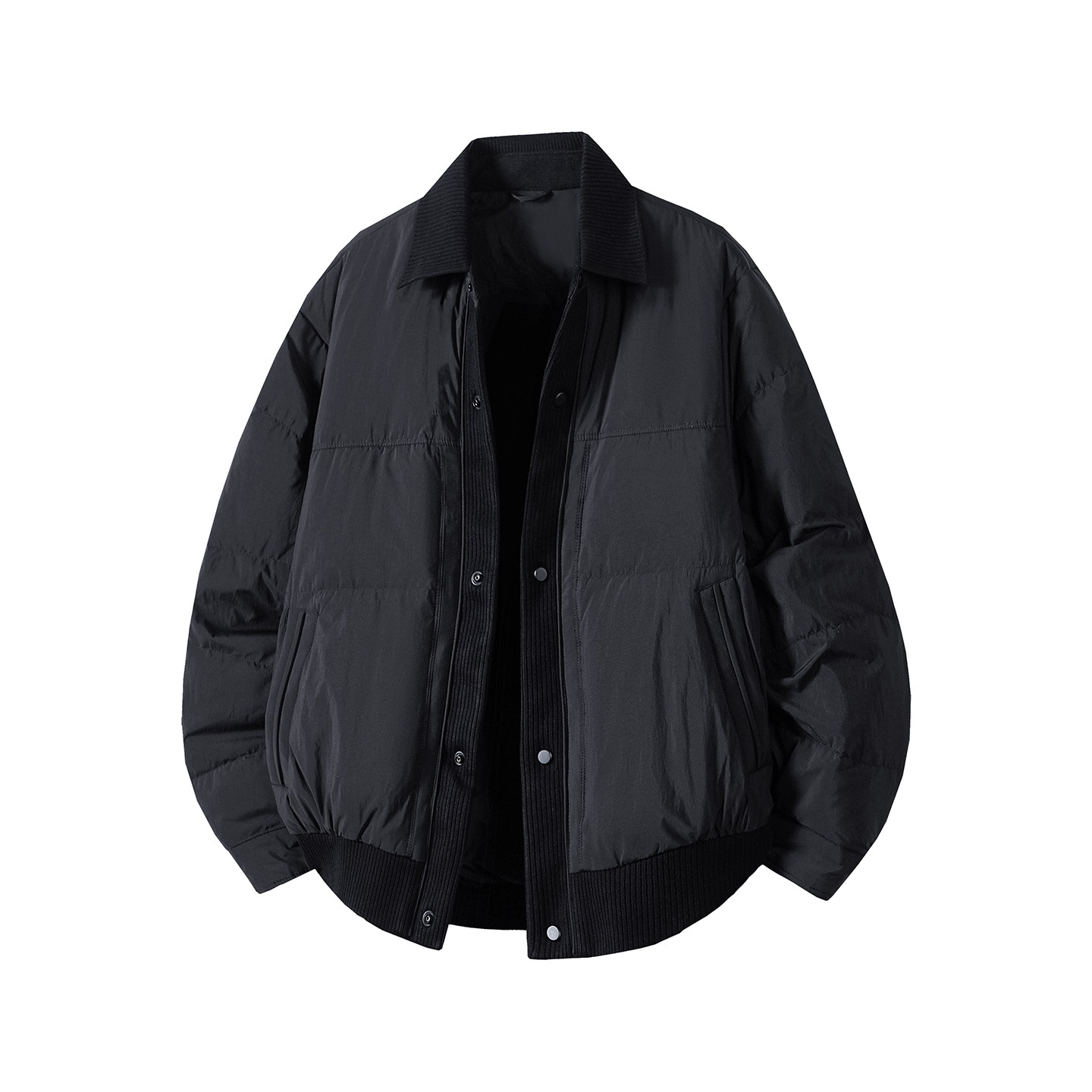 @标立体平铺针织拼接新款外套羽绒服设计感男外套88072-P195,男装羽绒服,电商D246