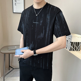 @店主扎染设计男士高克重圆领渐变短袖T恤半袖85232-P48，男装T恤，电商D246