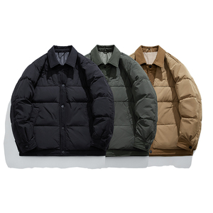 @标 平铺白底有冬外套拼接翻领羽绒服潮流男衣YR860-P150图片