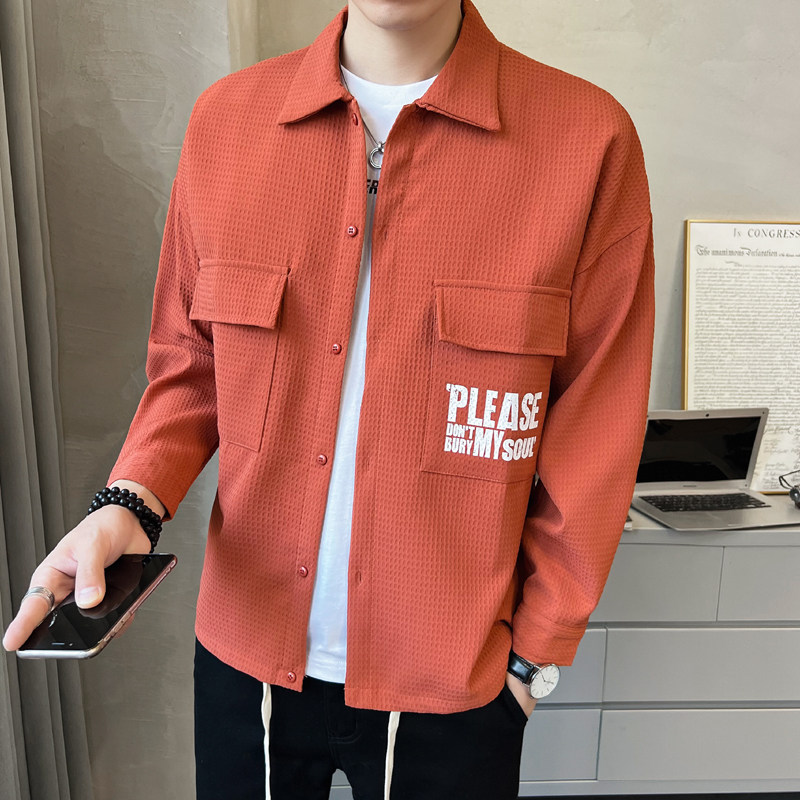 @店主风-新型厚面料秋季新款工装长袖衬衫夹克男衬衣外套C917-P65,男装衬衫,电商D246