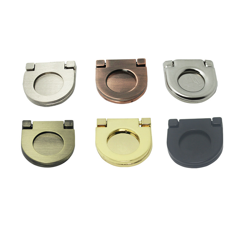 锌合金明装暗扣红古抽屉把手