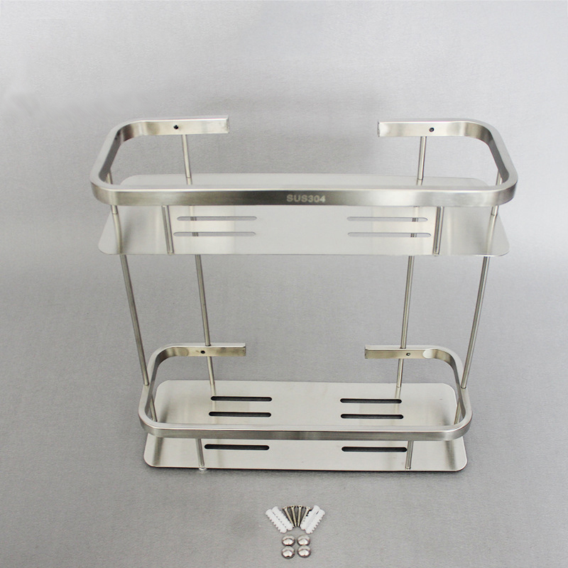 304不锈钢双层置物架浴室洗发水