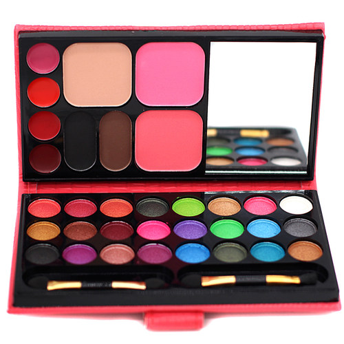 批发33色眼影盘腮红裸妆彩色