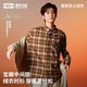 外套美式 男女加厚法兰绒衬衫 格子衫 磨毛绒衣25新品 敖瑞鹏同款