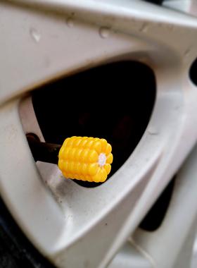 黄色玉米汽车轮胎个性气门嘴帽防尘帽摩托车电动车塑料气门芯冒盖