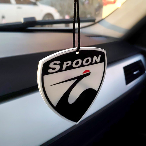 spoon仙鹤图案改装车亚克力挂件