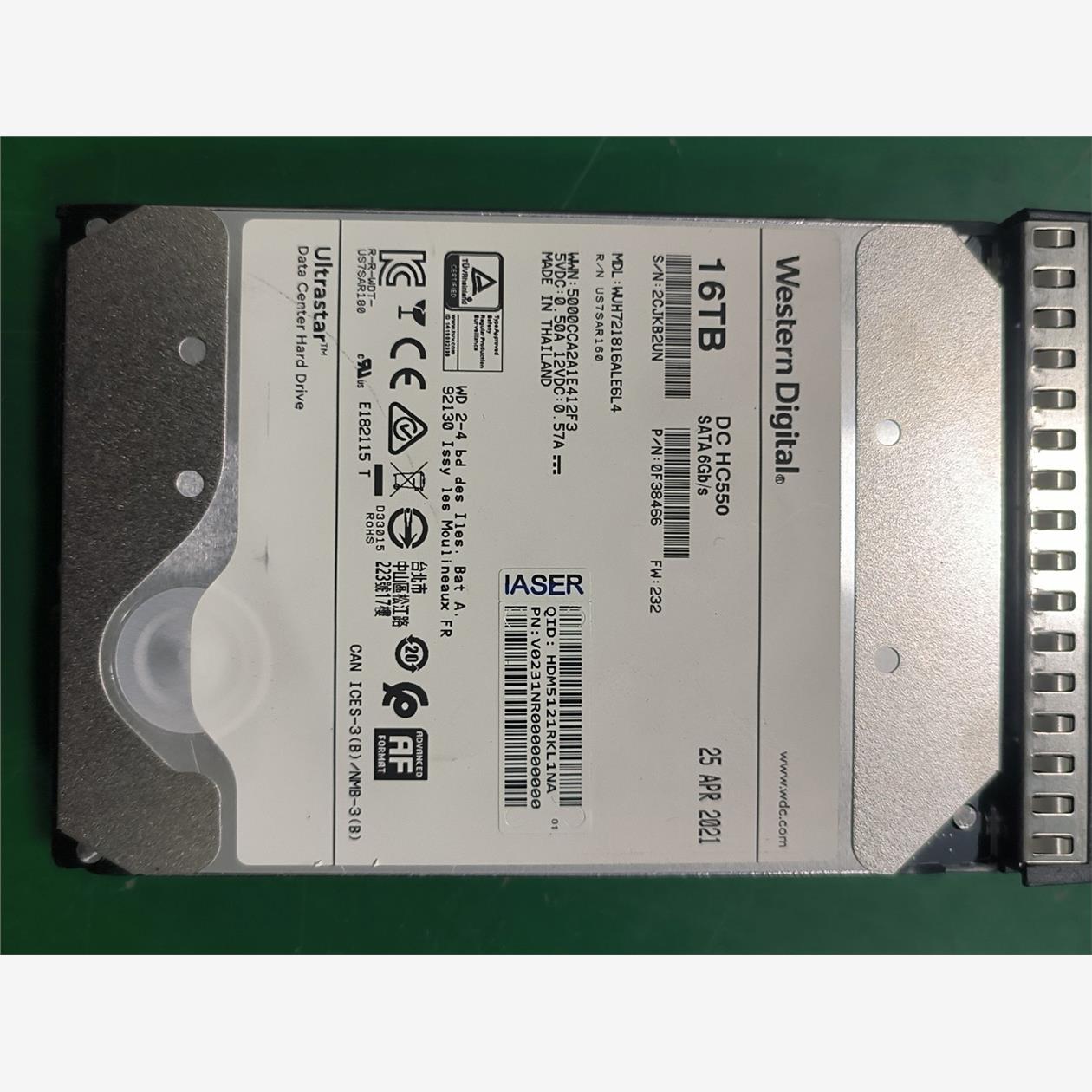 WD/西数HC550  16T SATA机械硬盘  包好包测-议价商品