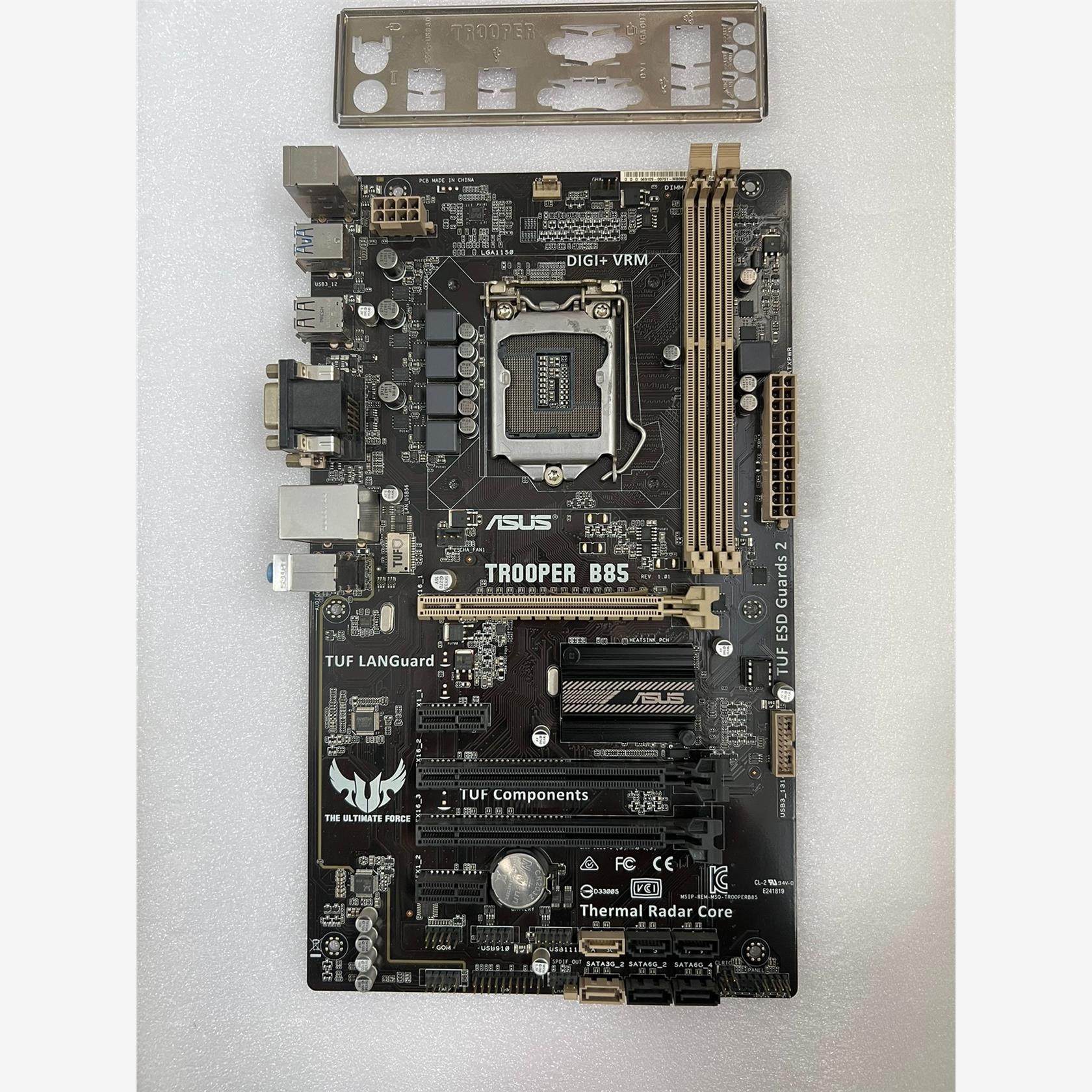 原装华硕TROOPER B85拆机主板 配原装挡板华硕b85-议价商品