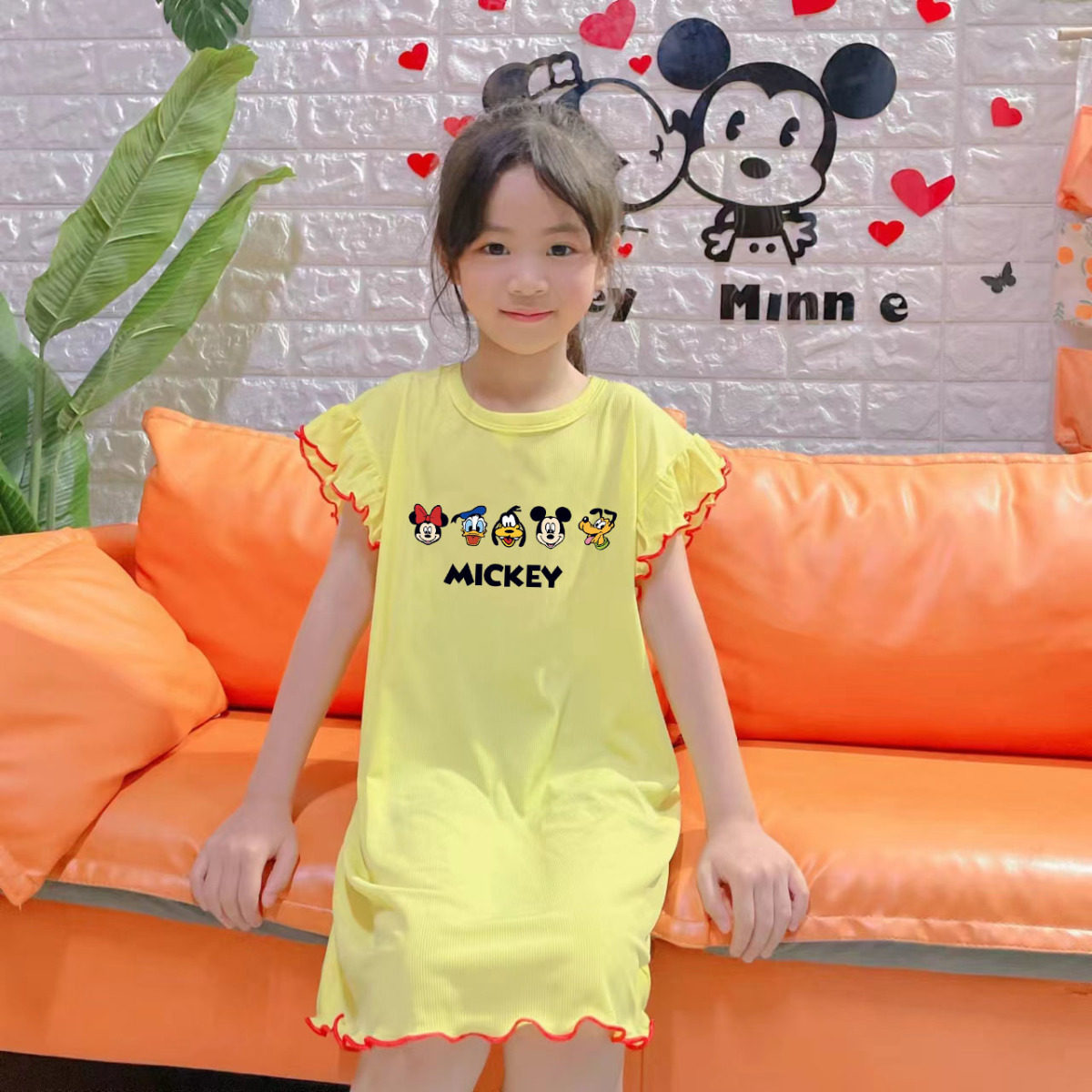 女童睡裙夏季薄款冰丝小女孩仙气儿童睡衣公主风家居服宝宝空调服