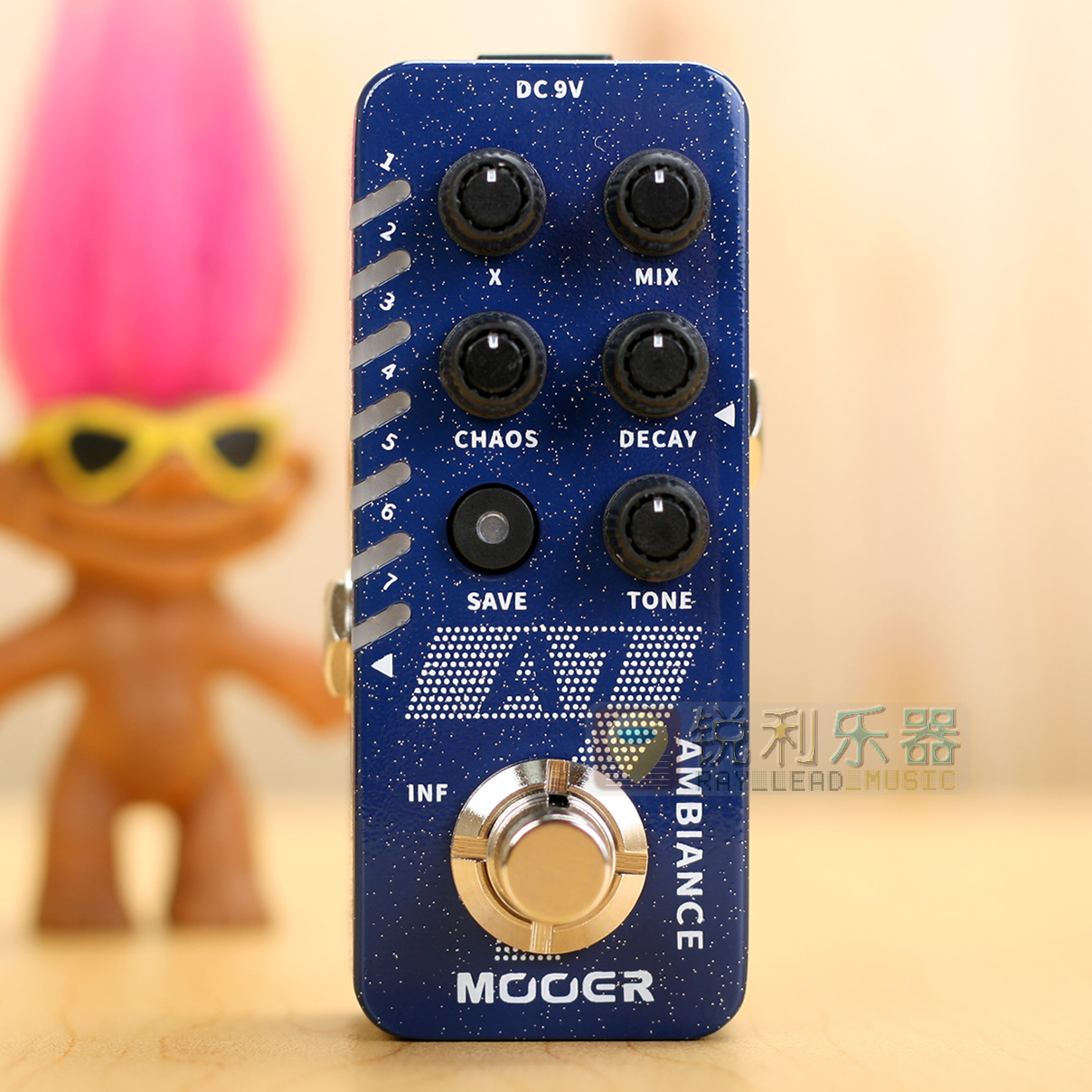 【Mooer A7 Ambiance】魔耳七模氛围混响效果器【锐利乐器】
