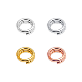 925银双层开口圈项链连接圈接口圈纯银小圈圈环diy银环闭口圈弹簧