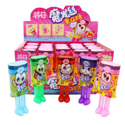 韩仔魔发丝Q酸糖草莓蓝莓水果味