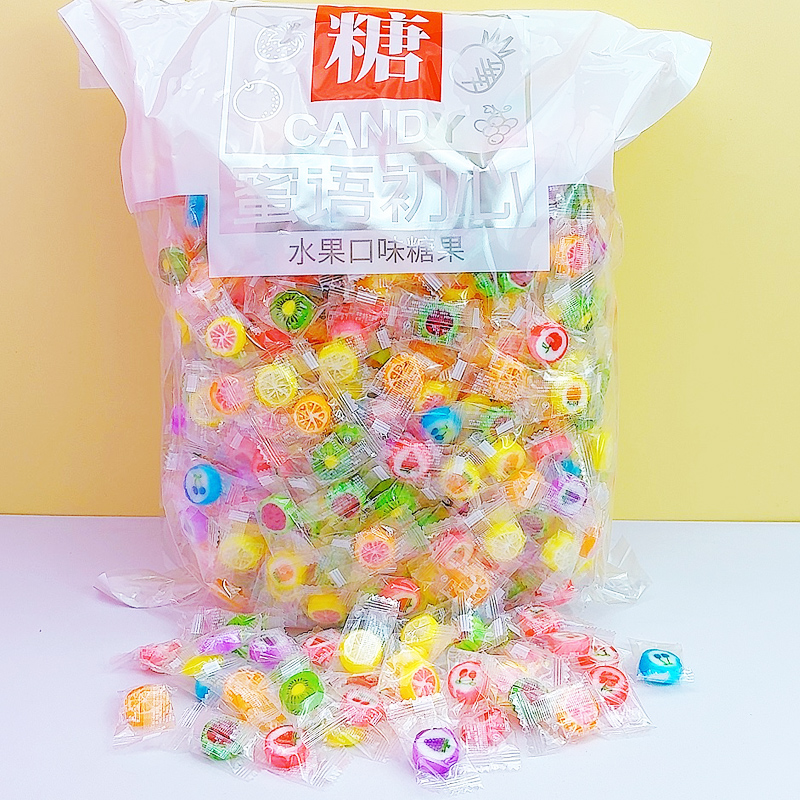 爱伊佳4g水果切片糖手工水果喜糖婚庆喜铺待客儿童零食糖果批发