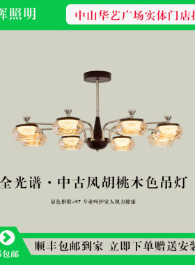 灯辉复古中古风吊灯华艺实体店