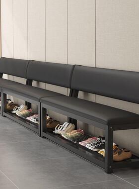 软包沙发椅等候椅靠背椅健身房长条凳长椅子理发店休息长凳长板凳