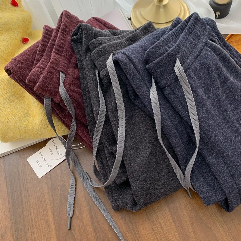 实拍◆穿了就不想脱兔毛绒   阔腿绒绒裤！松紧腰显瘦百搭休闲裤,女装/女士精品,休闲裤,淘宝优惠券,粉丝福利购,淘宝优惠卷