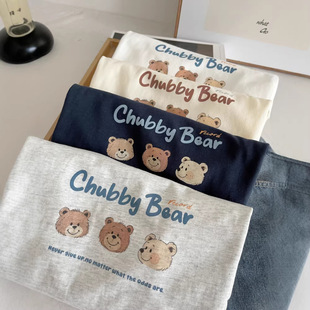 上衣7040 宽松设计感小众大码 嘻哈小熊短袖 t恤ins潮牌潮流百搭夏季