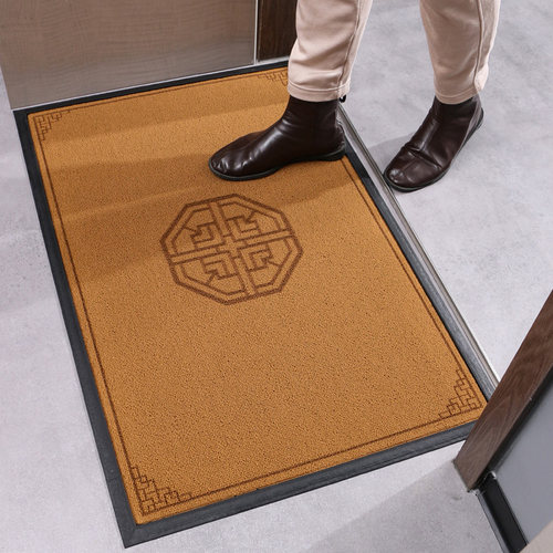 中式门口黄色地垫入户门垫户外进门入门脚垫家用玄关大门口地毯
