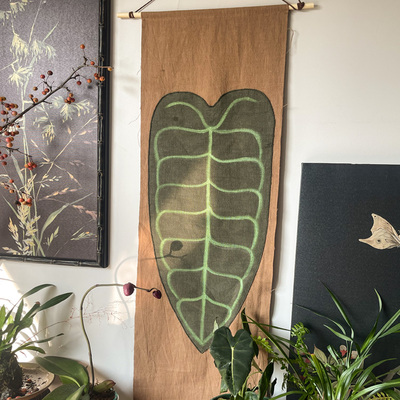苎麻手工挂毯挂布真彩手工绘画