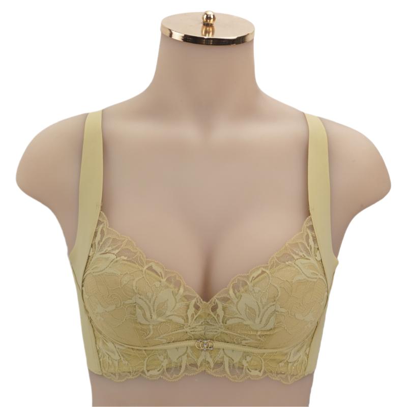 奥丽侬中厚杯文胸侧收聚拢性感