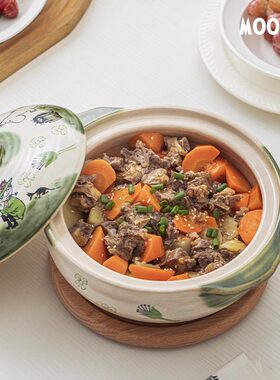 姆明砂锅厚实保温粗陶瓷煲仔饭