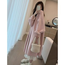 2025秋装新款长款针织开衫外套女宽松针织上衣V领中长款毛衣毛衫