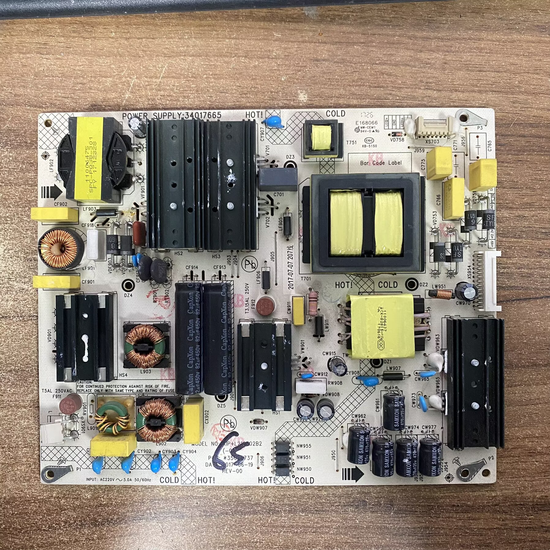 康佳LED65M1LED65X8电源板