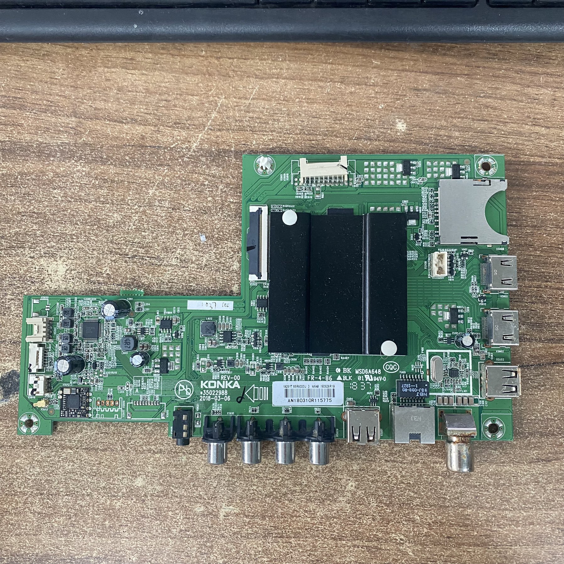 康佳LED65R6000U电视主板35022