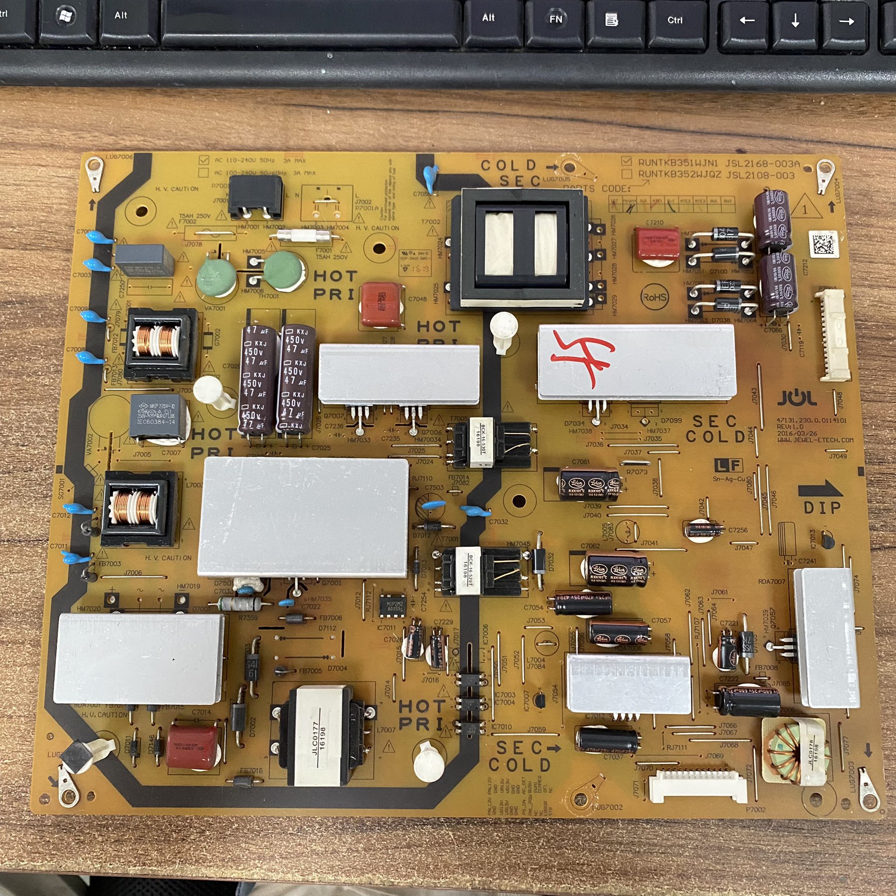 夏普LCD-55SU560A55S3A电源板