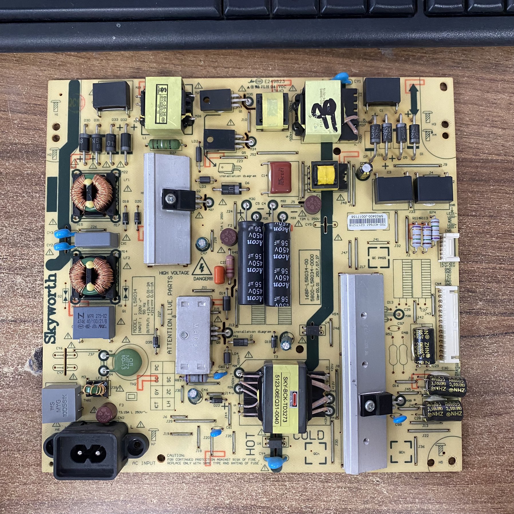 飞利浦49PUF6072/T3电源板168P