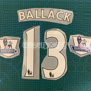 2007-10 CHELSEA HOME NAME NUMBER SET #13 BALLACK SPORTING ID