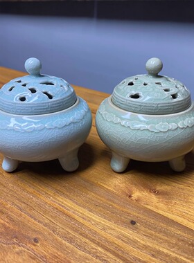 谢氏汝瓷盘香熏香炉打香篆香器具