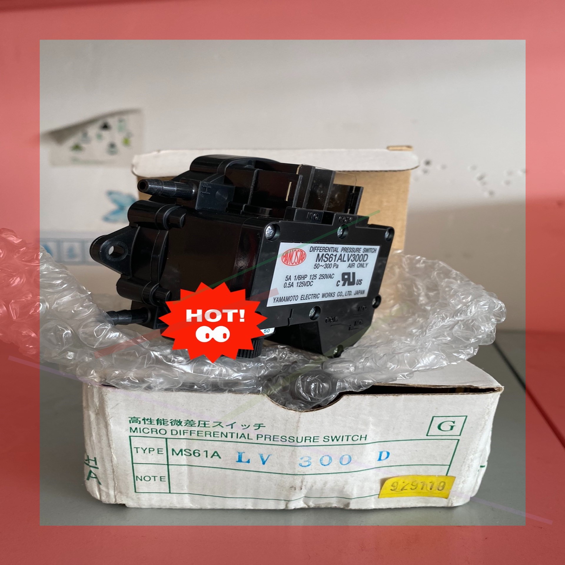 询价!MANOSTAR山本电机微差压开关MS61ALV300D