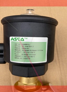 E290B010、DN25的、黄铜阀体 ASCO角座阀