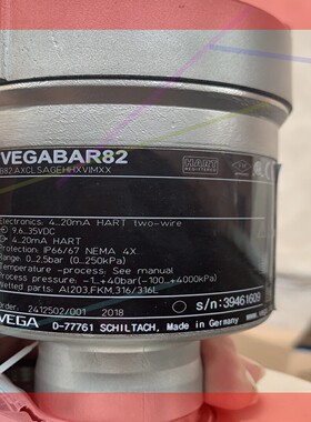 德国VEGA威格 VEGABAR82  B82.AXCLSAGEHH