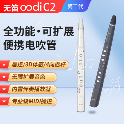 Без флейты C2. Бесфлейтовая электрическая духовая трубка oodi C2 второго поколения полностью функциональна и портативна и может свободно расширять воспроизведение тонального аккомпанемента.