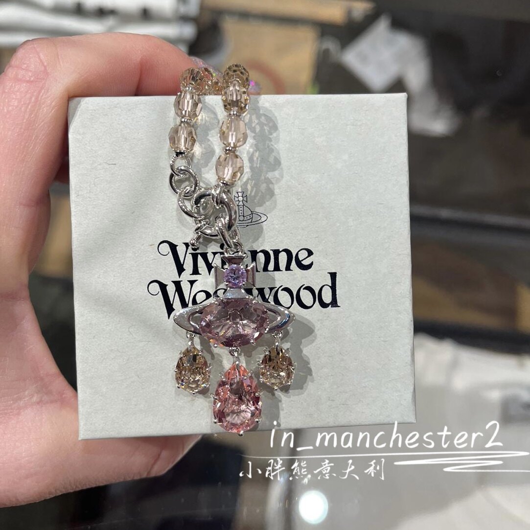 VIVIENNE WESTWOOD西太后 经典土星AUGUST捕梦网水晶项链男女正品