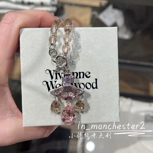 VIVIENNE WESTWOOD西太后 经典土星AUGUST捕梦网水晶项链男女正品