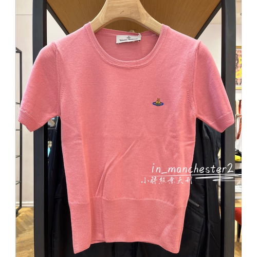 VIVIENNE WESTWOOD西太后经典土星BEA针织百搭羊毛棉混纺短袖显瘦