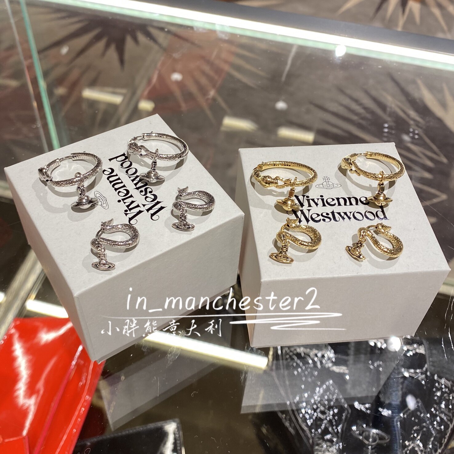 VIVIENNE WESTWOOD 西太后经典土星蛇年限定特别款耳环耳坠男女款