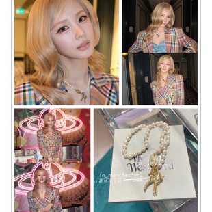 VIVIENNE WESTWOOD西太后土星MONETTE限定珍珠小鹿赵美延同款项链