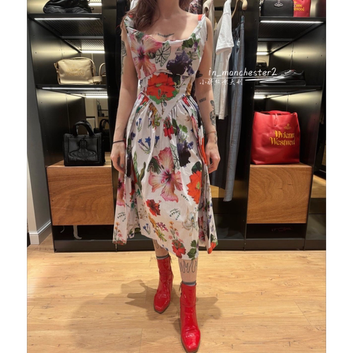 VIVIENNE WESTWOOD西太后经典土星SUNDAY女百搭薇薇安连衣裙长裙