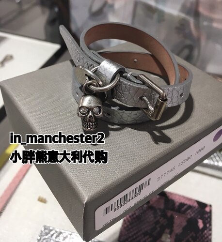 ALEXANDER MCQUEEN/麦昆经典骷髅头男女手带手镯手绳意大利正品